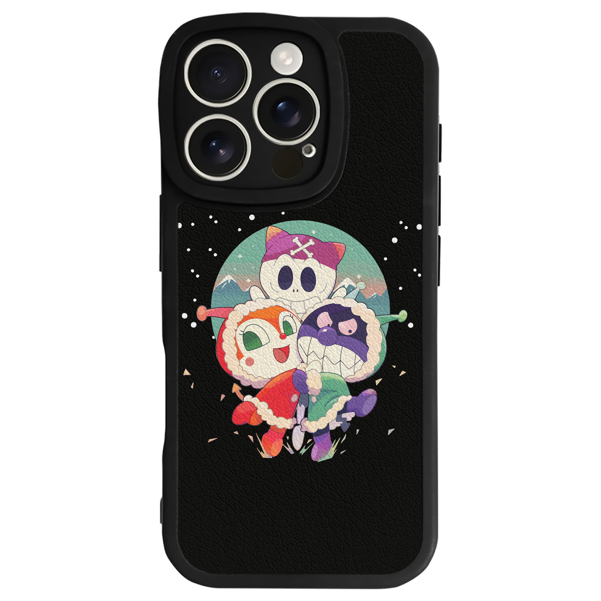 （画像用） アンパンマン Anpanman 【iPhone 16シリーズ対応】シリコンスマホケース（レザー調） 材質：シリコン